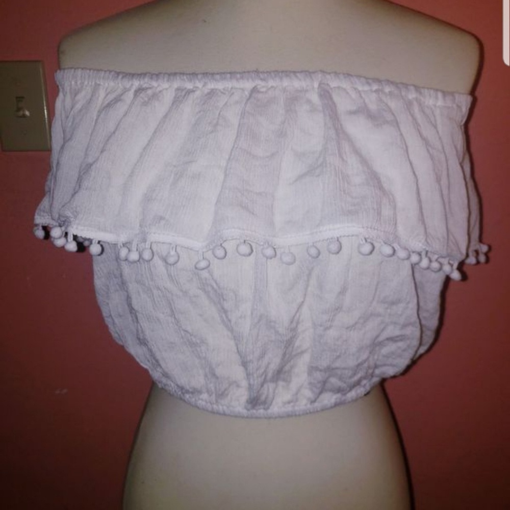 White F21 crop top